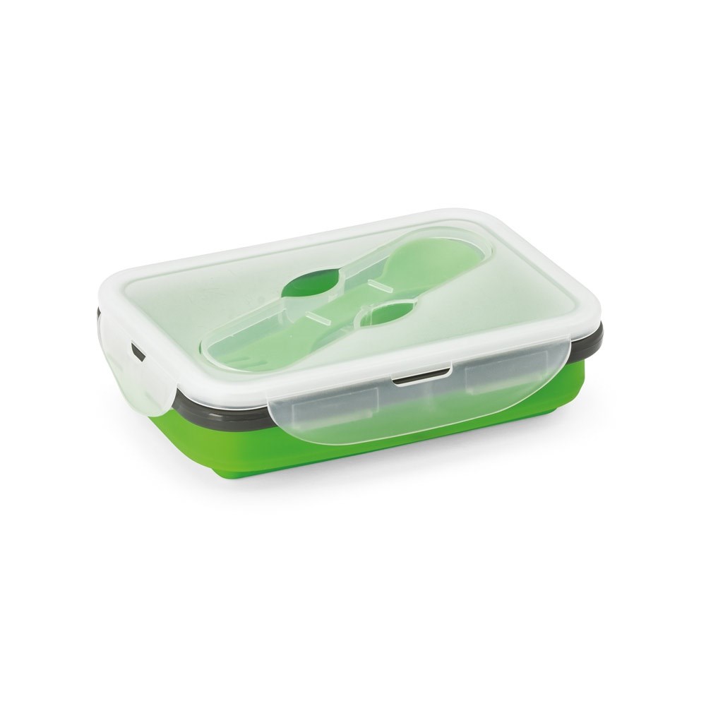 SAFFRON. Lunchbox. Faltbare hermetische Frischhaltebox aus Silikon und PP 640 mL