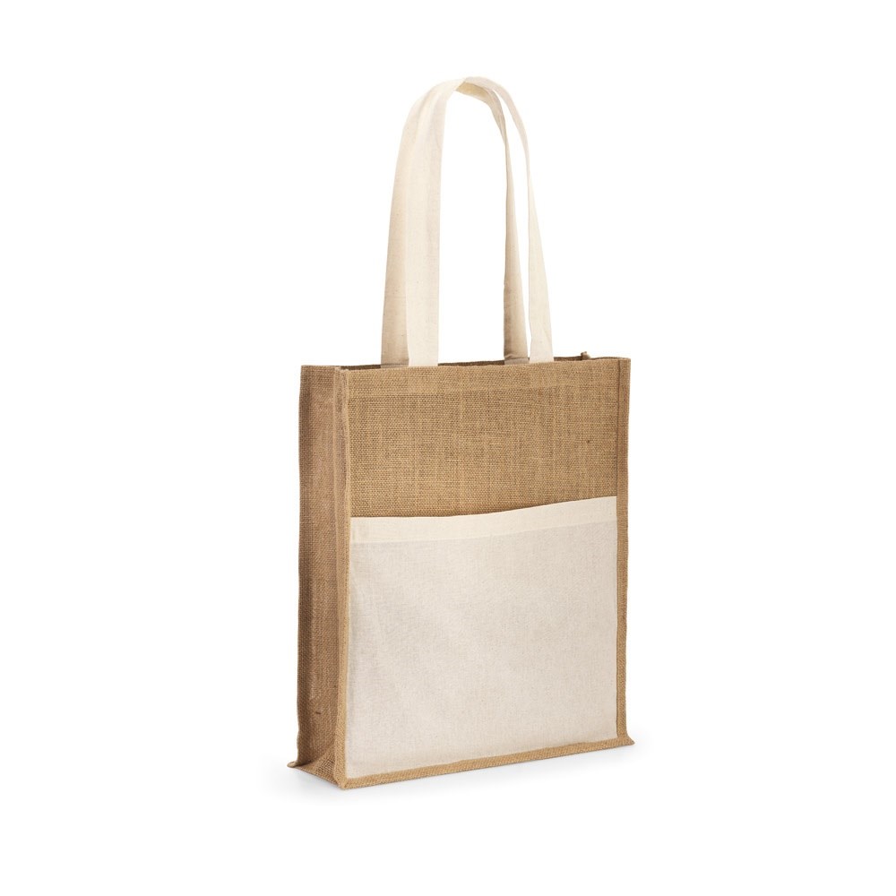 BRAGA. Jutetasche (240 g/m²) und Tasche aus 100% Baumwolle (140 gm²)