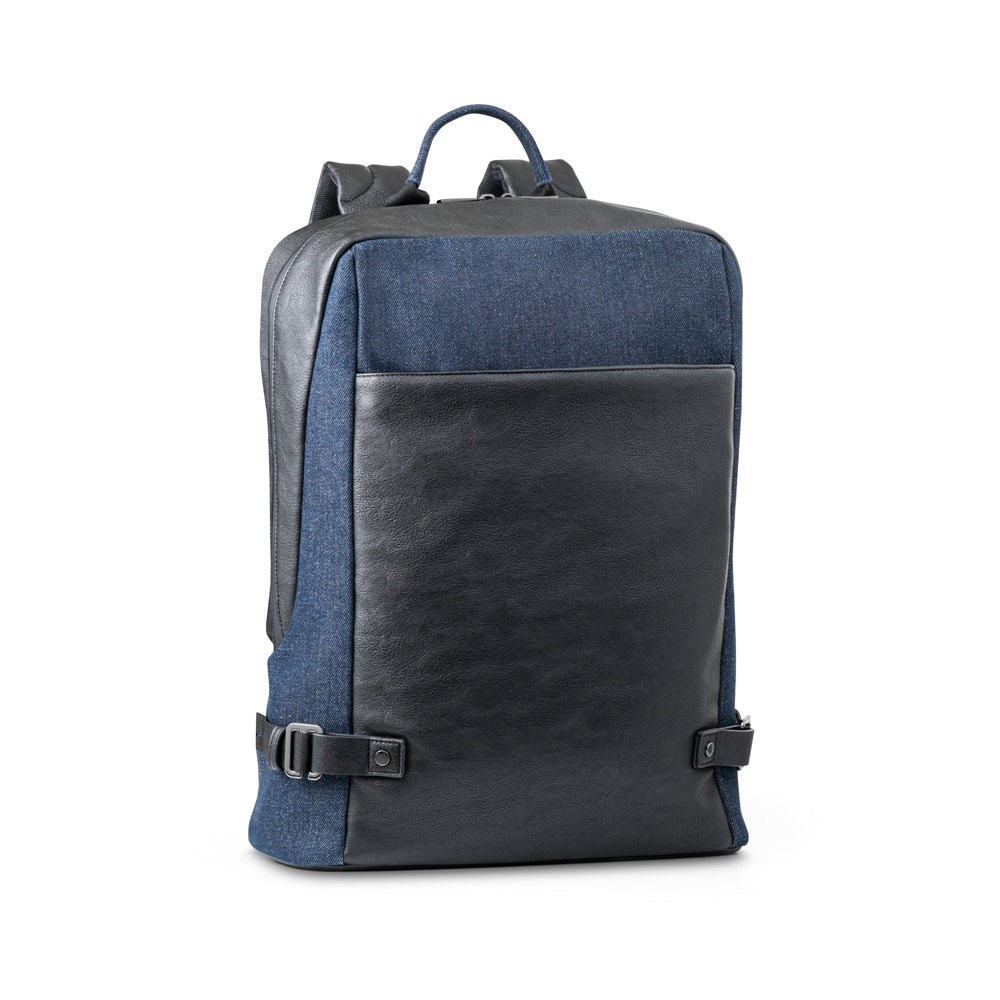 DIVERGENT BACKPACK I. Laptop-Rucksack bis zu 15.6'' aus Denim und PU