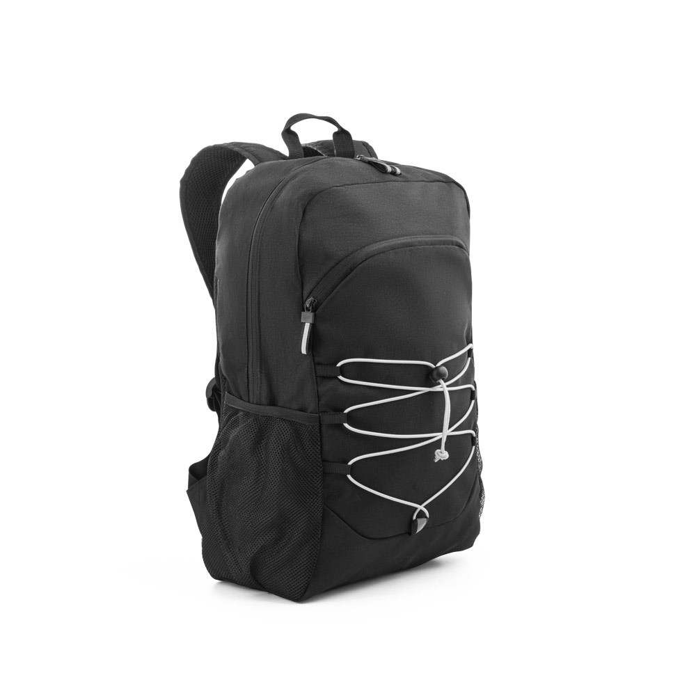 DELFOS BACKPACK. Laptop-Rucksack aus 300D recyceltem Polyester und 600D recyceltem Polyester mit reflektierenden Elementen